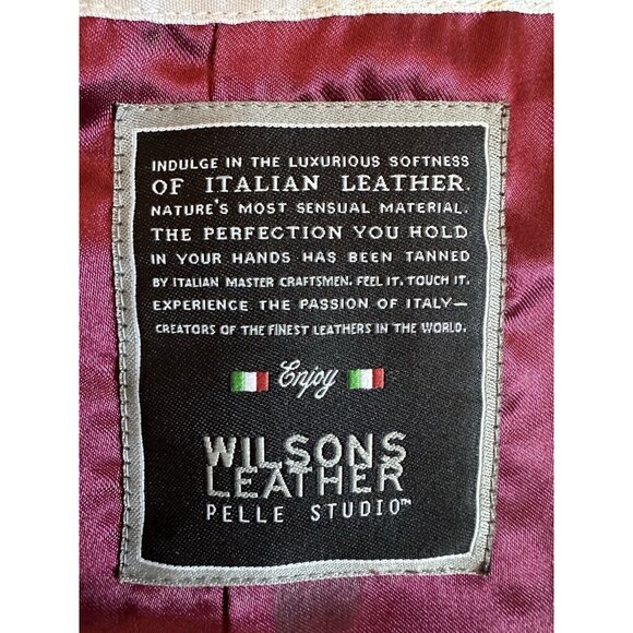 Wilson Leather Jacket Woman Small Fuchsia Pink Pelle Studio Italian Leather Soft - Picture 5 of 11